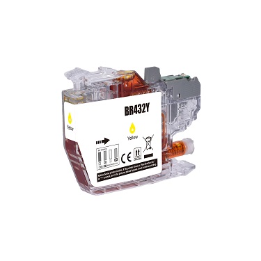Compatible Brother LC432Y (Yellow) ink cartridge