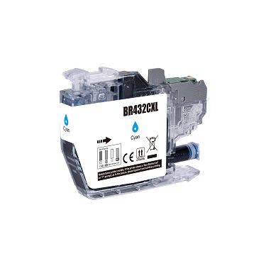 Compatible Brother LC432XLC (Cyan) ink cartridge