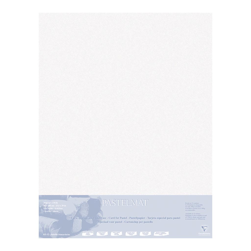 Pastelmat Mount Board 70x100cm White, Pack of 5