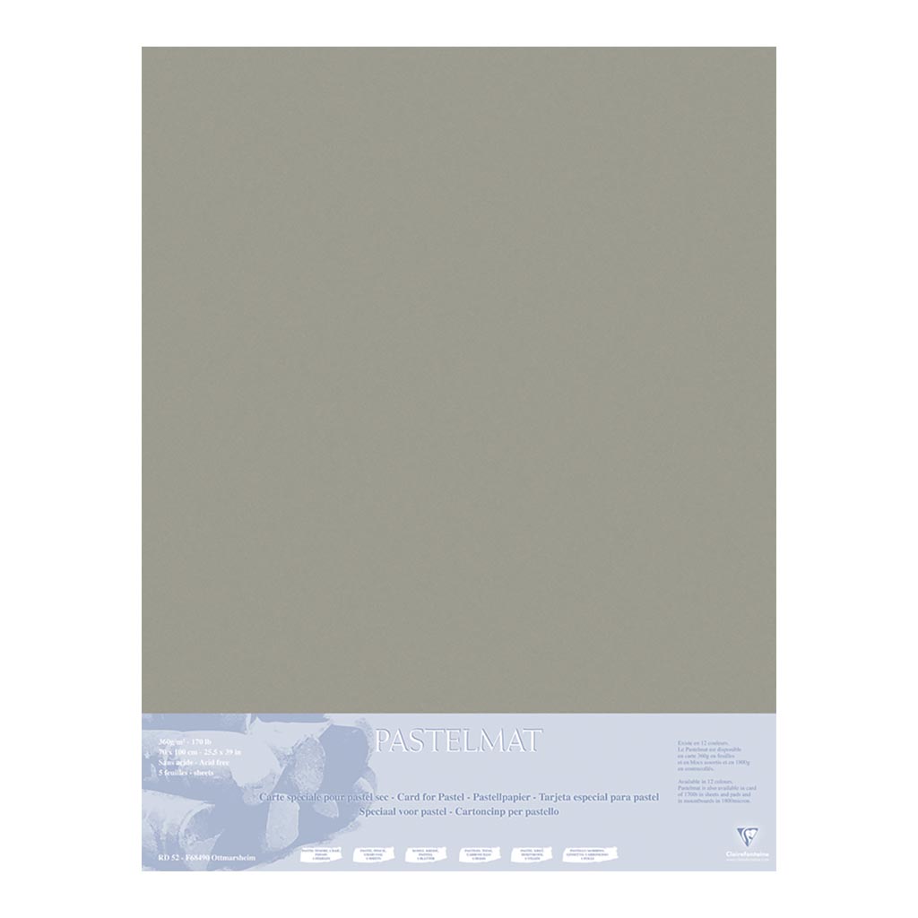 Pastelmat Mount Board 70x100cm Deep Grey, Pack of 5